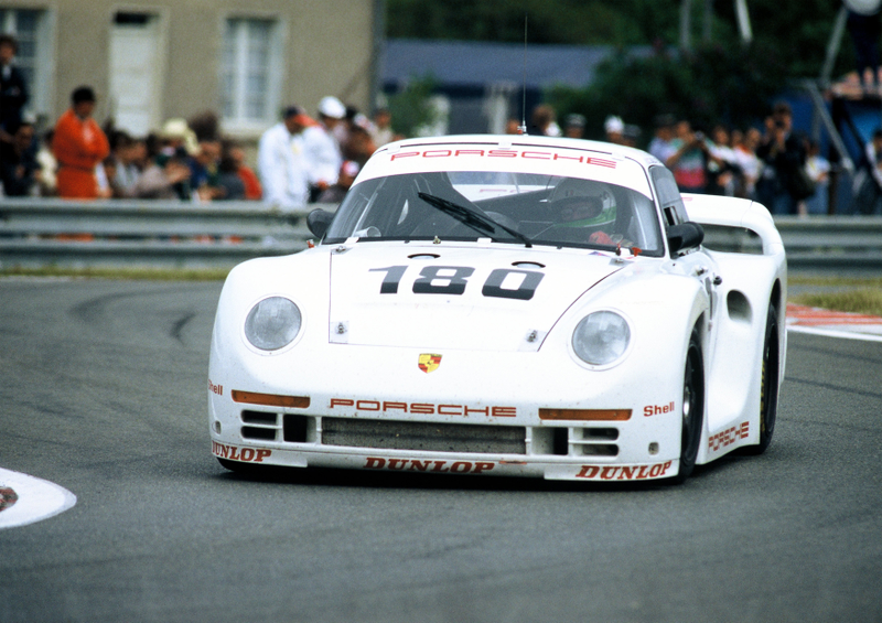 The 961 at Le Mans, competing as an IMSA car not a Group B circuit car as originally envisioned. Group B never ended up in circuit racing anyway, restricted to rallies.